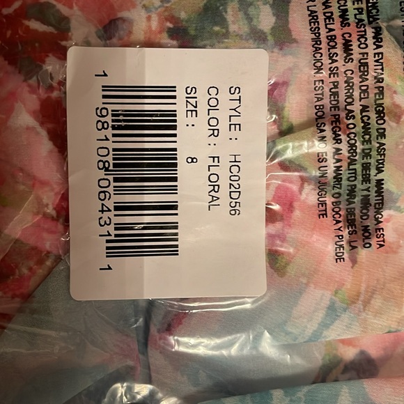 NWT LAUNDRY Floral Halter Floral Jumpsuit SZ: 8 - Picture 3 of 3